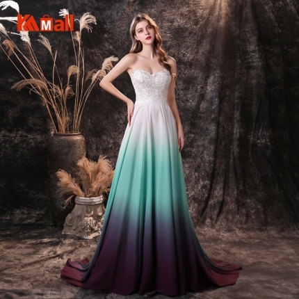 gradient green dress
